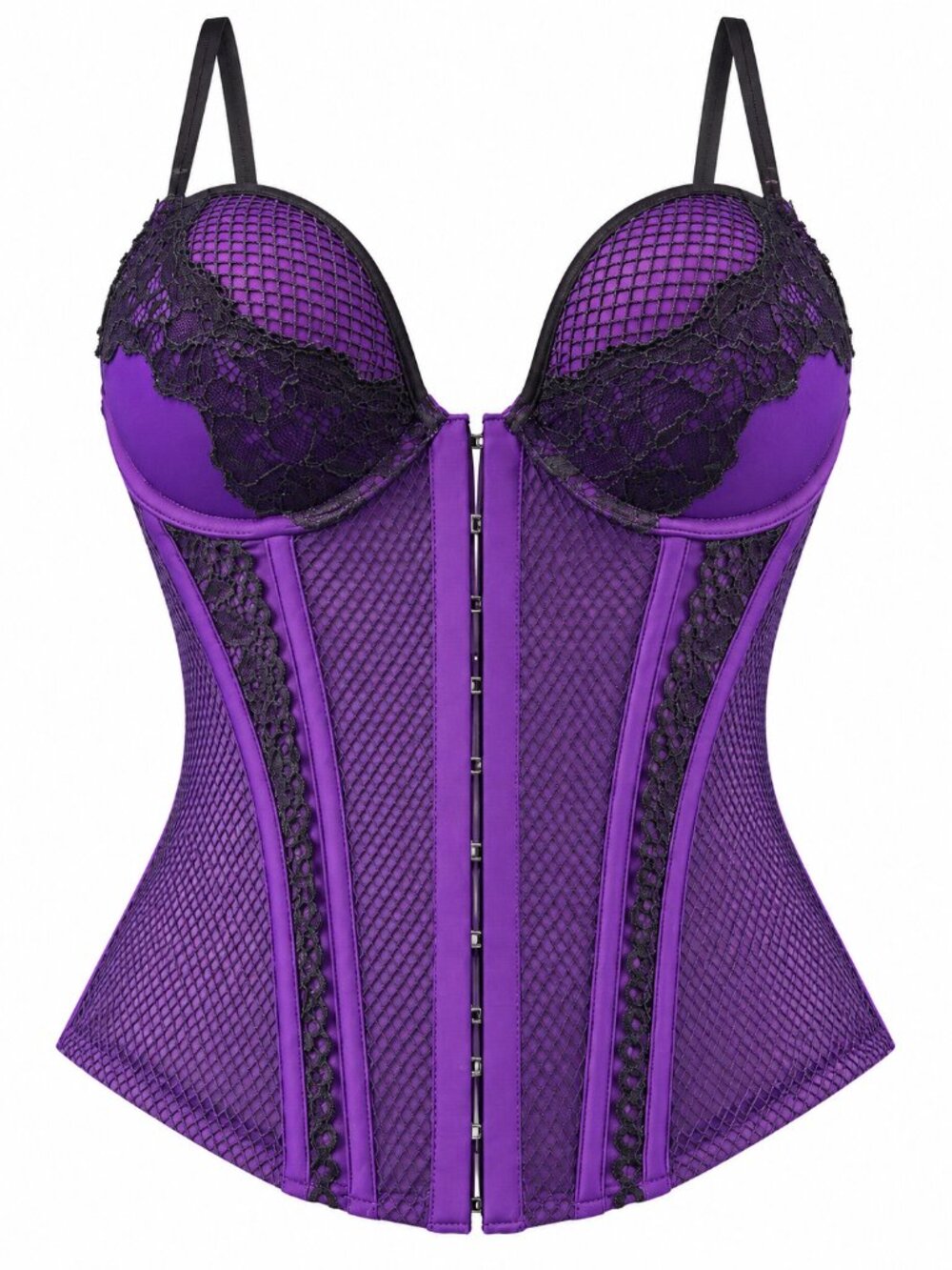 La Senza Purple Mesh Lace Bustier Corset Top Small